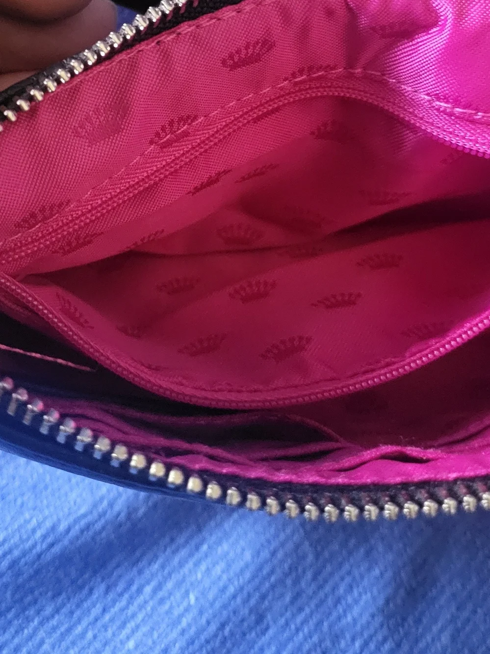 Juicy Couture Black Pleated Wristlet Clutch